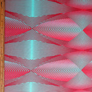 Raspberry/Mint Abstract Nylon Spandex Swimsuit Fabric