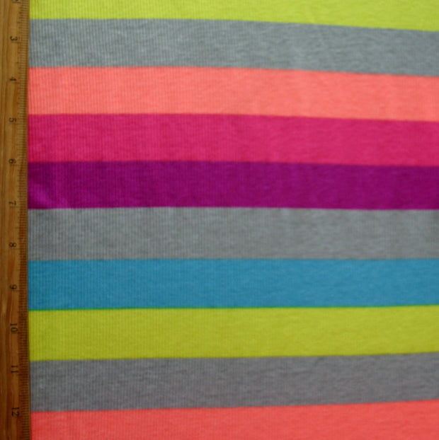 Rave Rainbow Cotton Knit Fabric - 15 Yard Bolt
