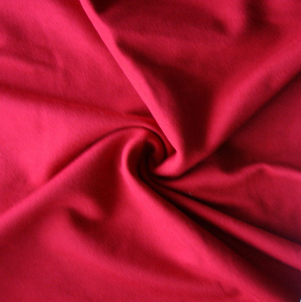 Red Bamboo Cotton Lycra French Terry Fabric - 32" Remnant