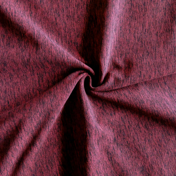Red/Black Marl Poly Spandex Jersey Knit Fabric