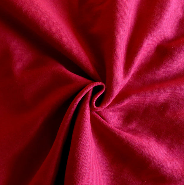 Red Cotton Heavy Rib Knit Fabric