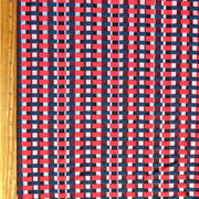 Red/Navy Checkers Stretch Woven Fabric