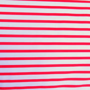 Red/Pink Candy Cane Stripe Nylon Spandex Swimsuit Fabric