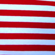 Red and White Stripes Cotton Lycra Jersey Knit Fabric