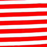 Red and White Stripe Nylon Lycra Swimsuit Fabric
