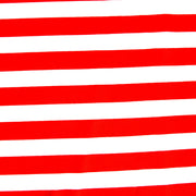 Red and White Stripe Nylon Lycra Swimsuit Fabric