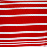 Red and White Thick and Thin Stripes Nylon Lycra Swimsuit Fabric