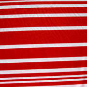 Red and White Thick and Thin Stripes Nylon Lycra Swimsuit Fabric