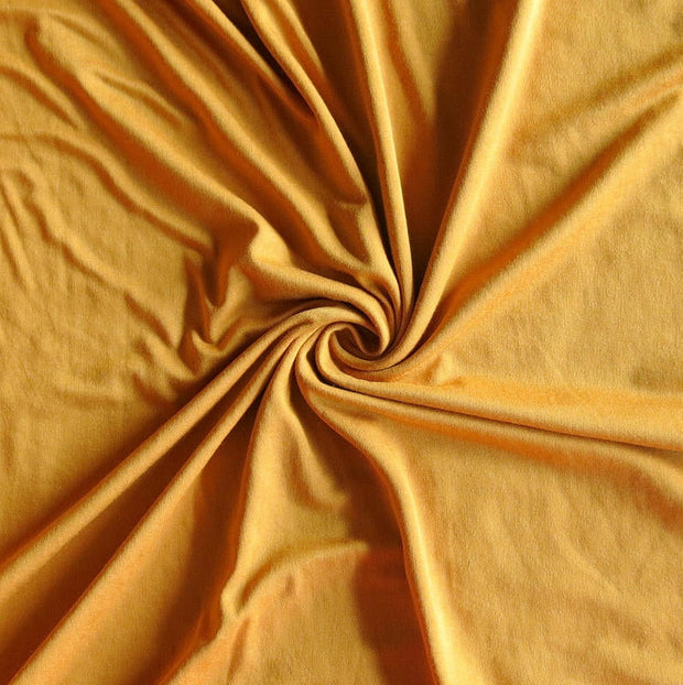 Retro Gold Bamboo Lycra Jersey Knit Fabric - 26" Remnant