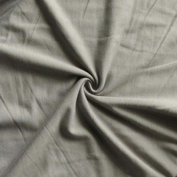 Rhino Grey Bamboo Cotton Lycra French Terry Fabric - 20" Remnant