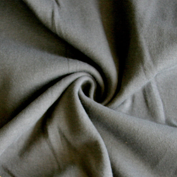Dark Slate Grey Cotton Rib Knit Fabric