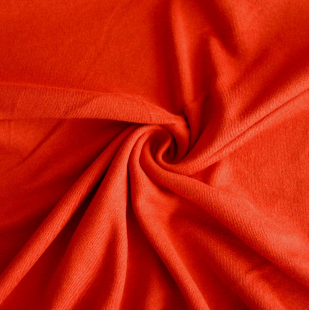 Red/Orange Cotton Rib Knit Fabric