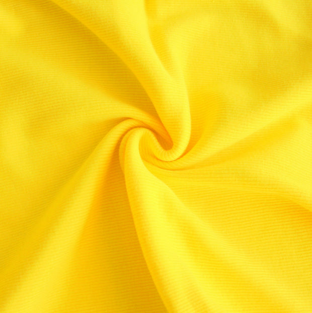 Sunshine Yellow 2x1 Cotton Rib Knit Fabric