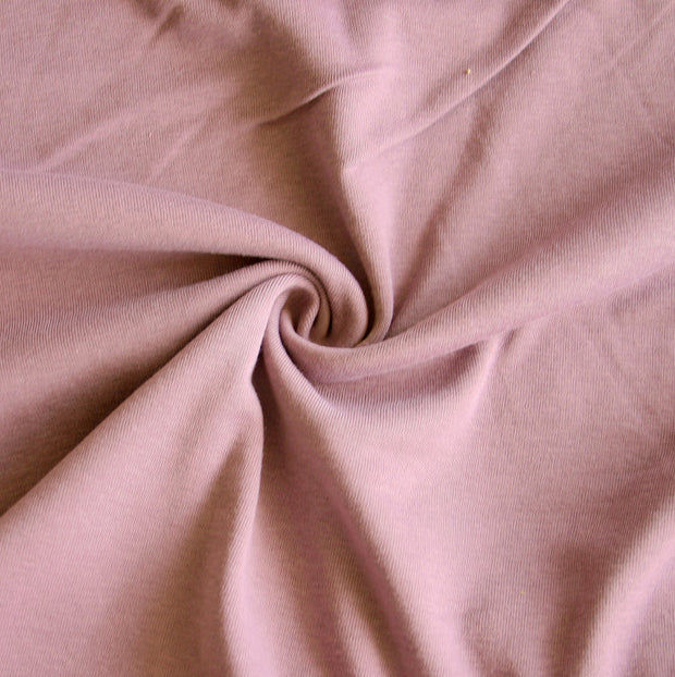 Victorian Purple Cotton Rib Knit Fabric