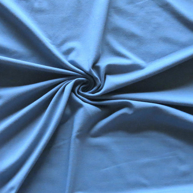 Riverside Blue Bamboo Organic Cotton Spandex Jersey Knit Fabric