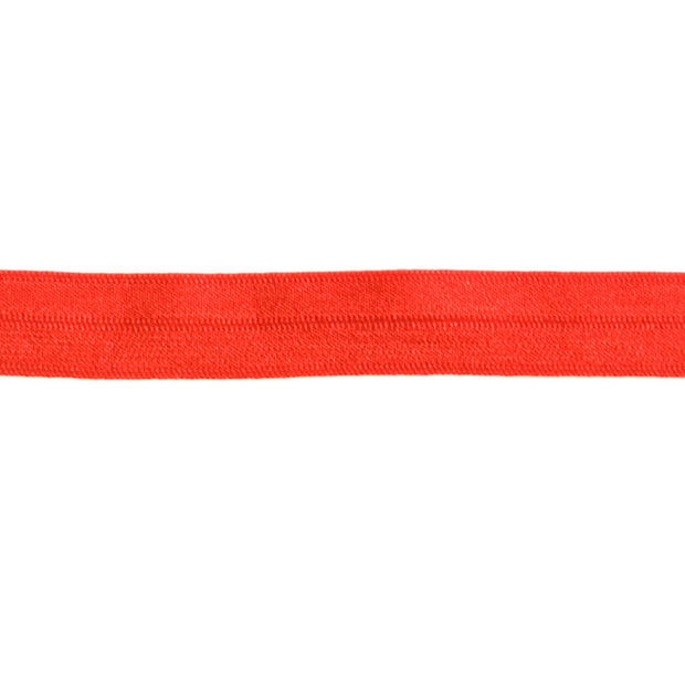 Roma Red Fold Over Elastic Trim