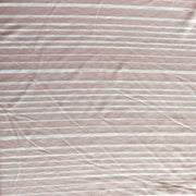 Rose Beige and Cream Thick and Thin Stripe Bamboo Lycra Knit Fabric