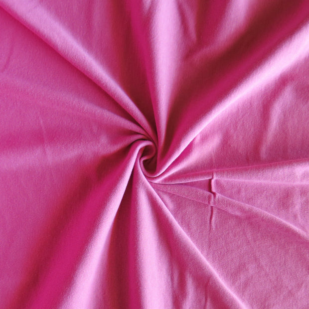 Rosey Pink Cotton Rib Knit Fabric