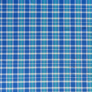 Royal Blue and Green Plaid Nylon Spandex Swimsuit Fabric