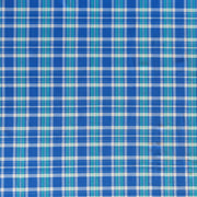 Royal Blue and Green Plaid Nylon Spandex Swimsuit Fabric