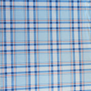 Royal and Red Plaid on Light Blue Nylon Spandex Swimsuit Fabric