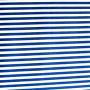 Royal 1/4 Inch Stripes on White Nylon Lycra Swimsuit Fabric