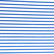 Narrow Royal Stripes on White Nylon Spandex Swimsuit Fabric