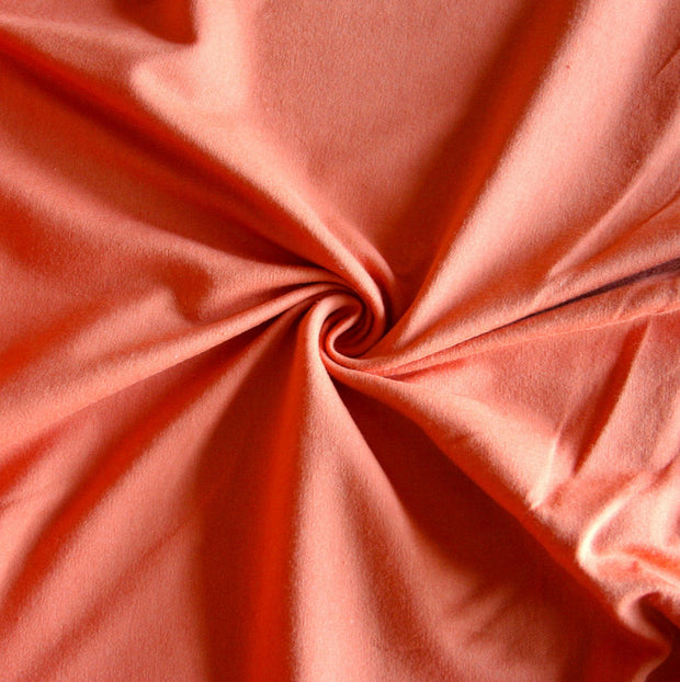 Rust Orange Cotton Lycra Jersey Knit Fabric