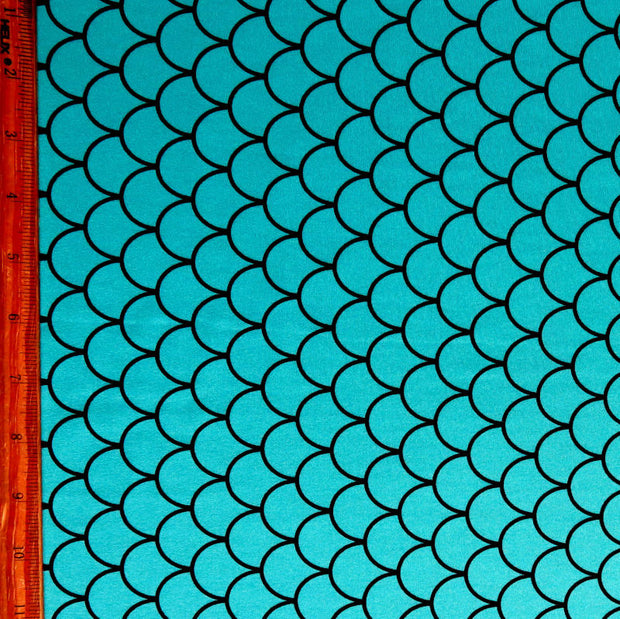 Scales Nylon Spandex Swimsuit Fabric - 16" Remnant