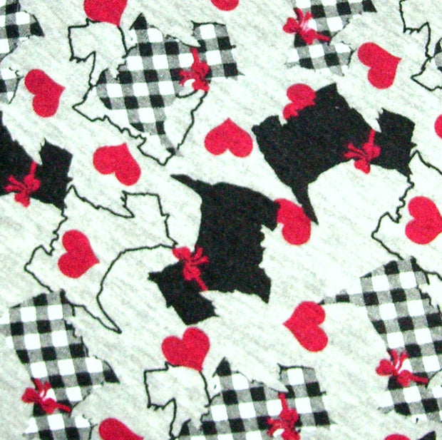 Scottie Dogs Love Knit Fabric