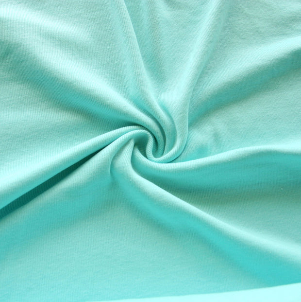 Seafoam Cotton Rib Knit Fabric