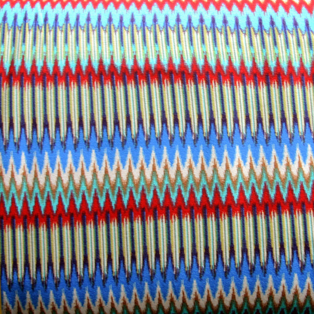 Seismic Rainbow Waves Cotton Lycra Knit Fabric