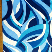 Shades of Blue Abstract Microfiber Boardshort Fabric - 36" Remnant