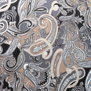 Shades of Brown Paisley Nylon Spandex Swimsuit Fabric