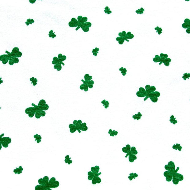 Shamrocks Cotton Jersey Knit Fabric - 32" Remnant