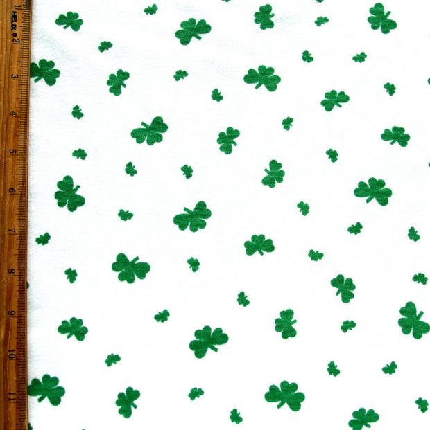Shamrocks Cotton Lycra Jersey Knit Fabric