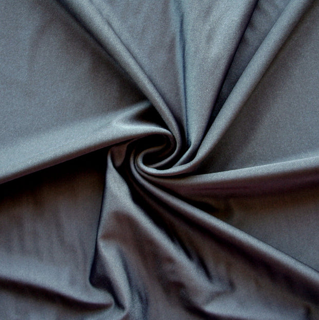 Shiny Charcoal Nylon Lycra Swimsuit Fabric