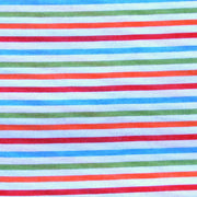 Silly Rainbow Stripe Cotton Knit Fabric