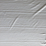 Silver Grey and Cream Thick and Thin Stripe Bamboo Lycra Knit Fabric