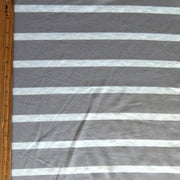 Slate Grey and Heathered Grey Stripe Bamboo Lycra Knit Fabric