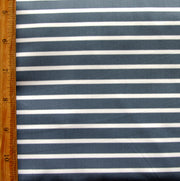 Slate Grey and White Stripe Nylon Lycra Swimsuit Fabric