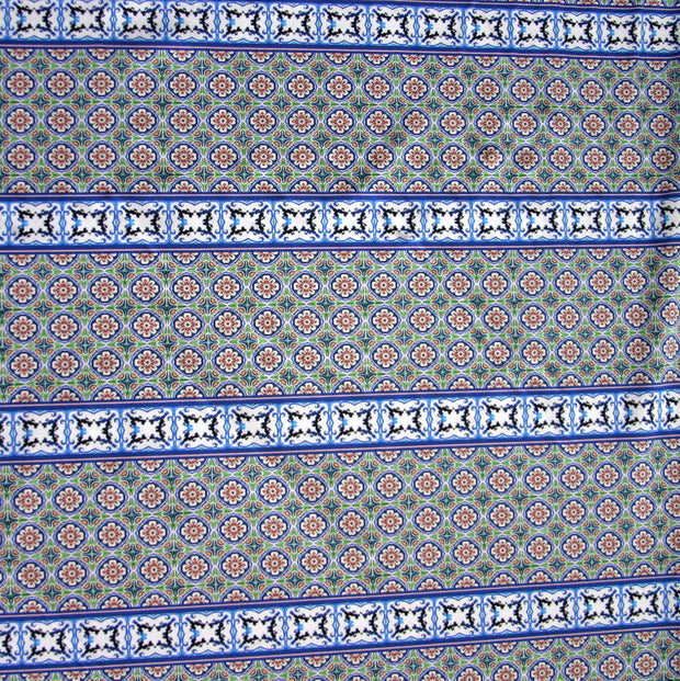 Small Mosaic Tile Stripe Nylon Lycra Swimsuit Fabric