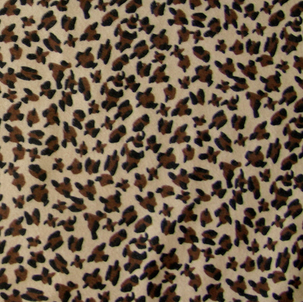 Small Animal Print Cotton Lycra Knit Fabric - SECONDS - Not Quite Perfect