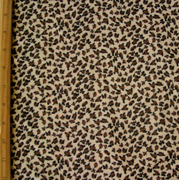 Small Animal Print Cotton Lycra Knit Fabric - SECONDS - Not Quite Perfect
