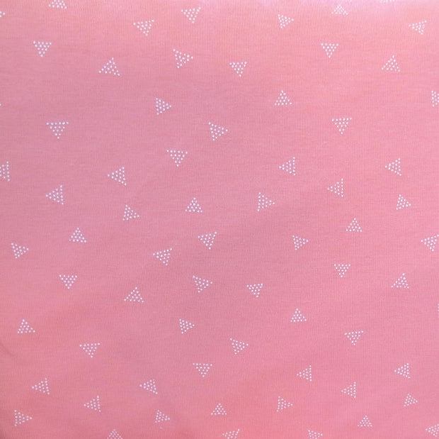 Dotted Triangles Cotton Lycra Knit Fabric