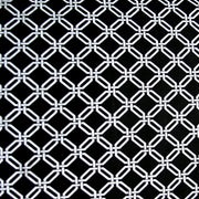 Small White Chainlink on Black Nylon Lycra Swimsuit Fabric