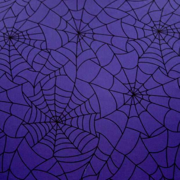 Spiderweb on Purple Nylon Lycra Swimsuit Fabric