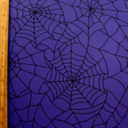 Spiderweb on Purple Nylon Lycra Swimsuit Fabric