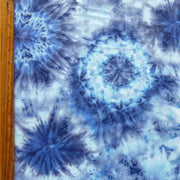 Splashy Blue Tie Dye Nylon Spandex Swimsuit Fabric - 12" Remnant