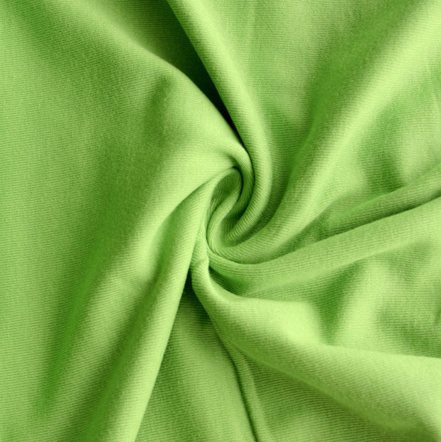 Spring Green Cotton Rib Knit Fabric
